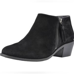 Vionic Joy Serena ankle boot bootie tassel zipper suede